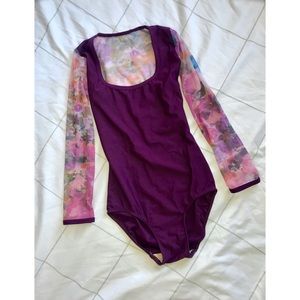 Great Condition Eleve Long Sleeve Mesh Leotard